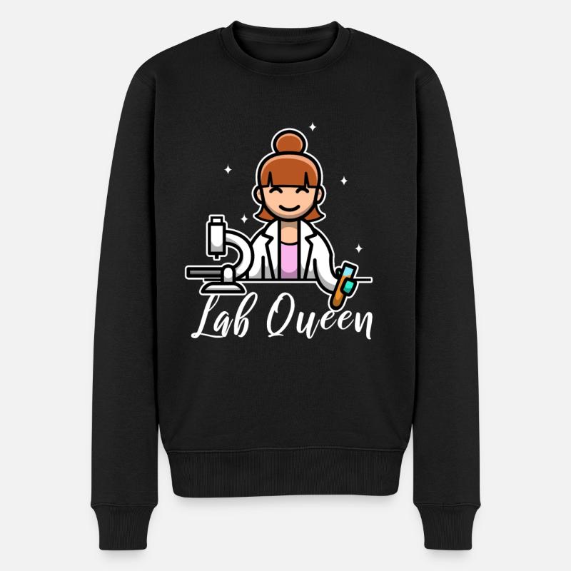 Lab Queen - Männer Premium Bio Pullover - Schwarz