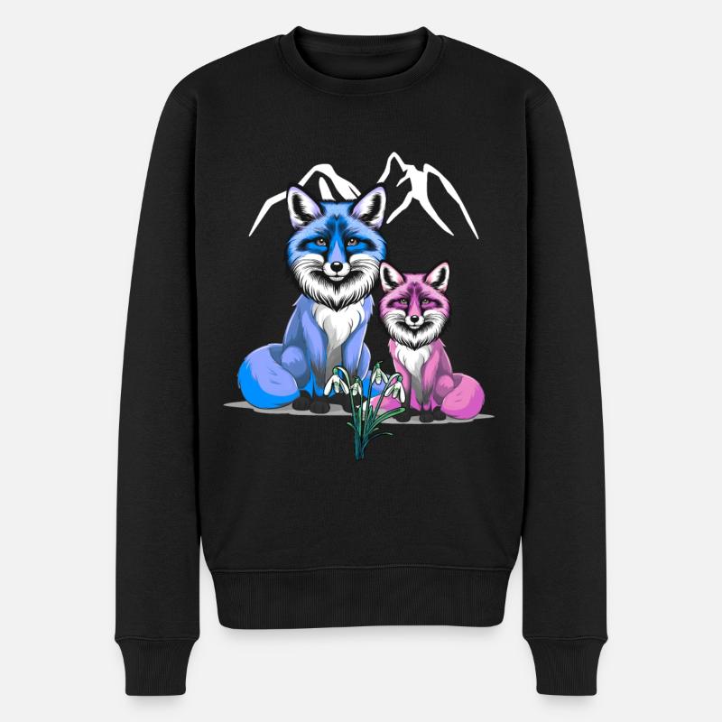 renard renards enfant enfants - Pull Premium bio Homme - noir