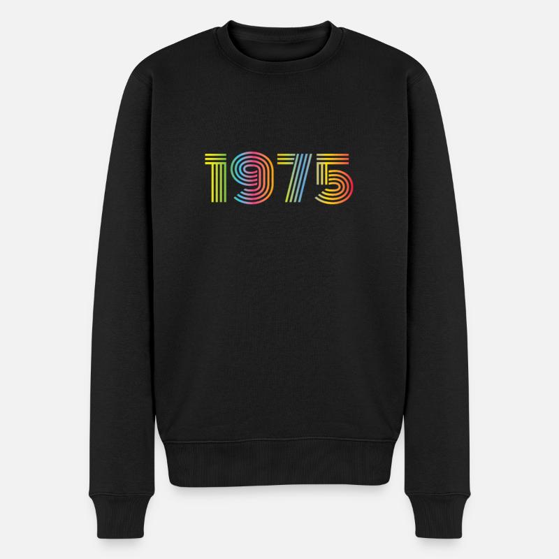 1975 Anniversaire Funky Année - Pull Premium bio Homme - noir