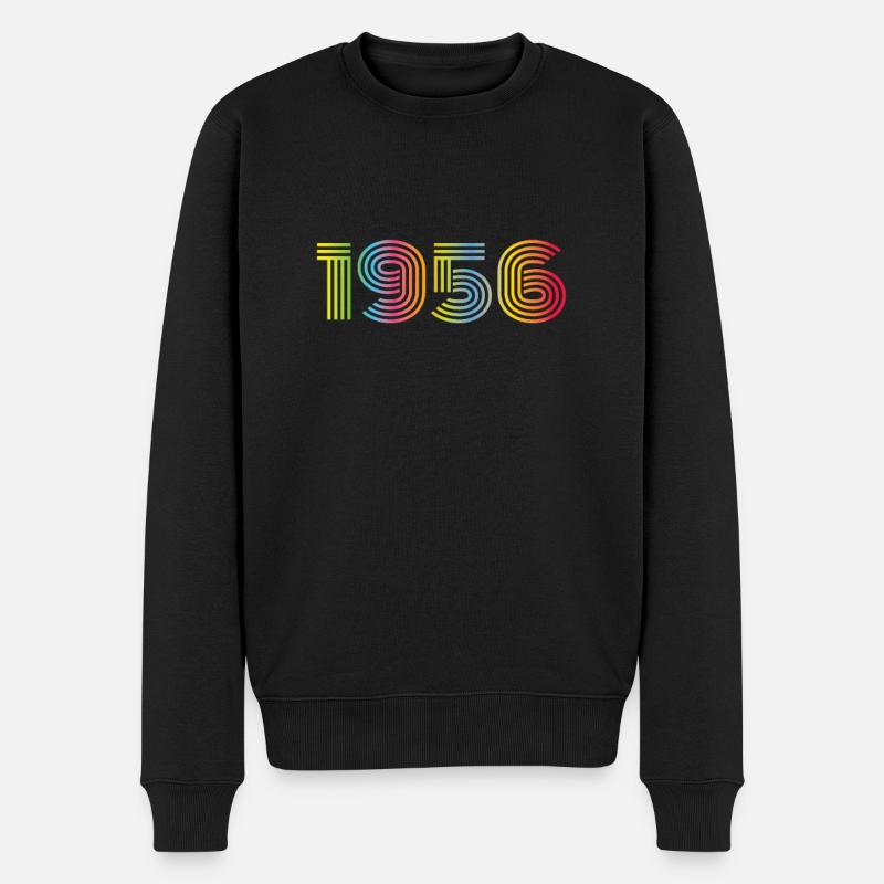 1956 Anniversaire Funky Année - Pull Premium bio Homme - noir