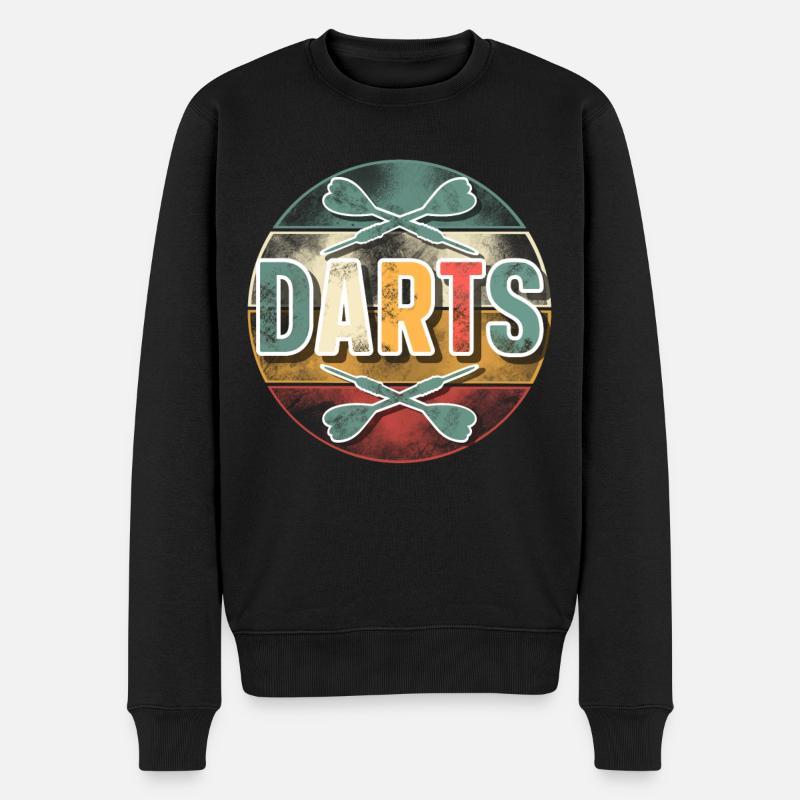 Darts - Männer Premium Bio Pullover - Schwarz