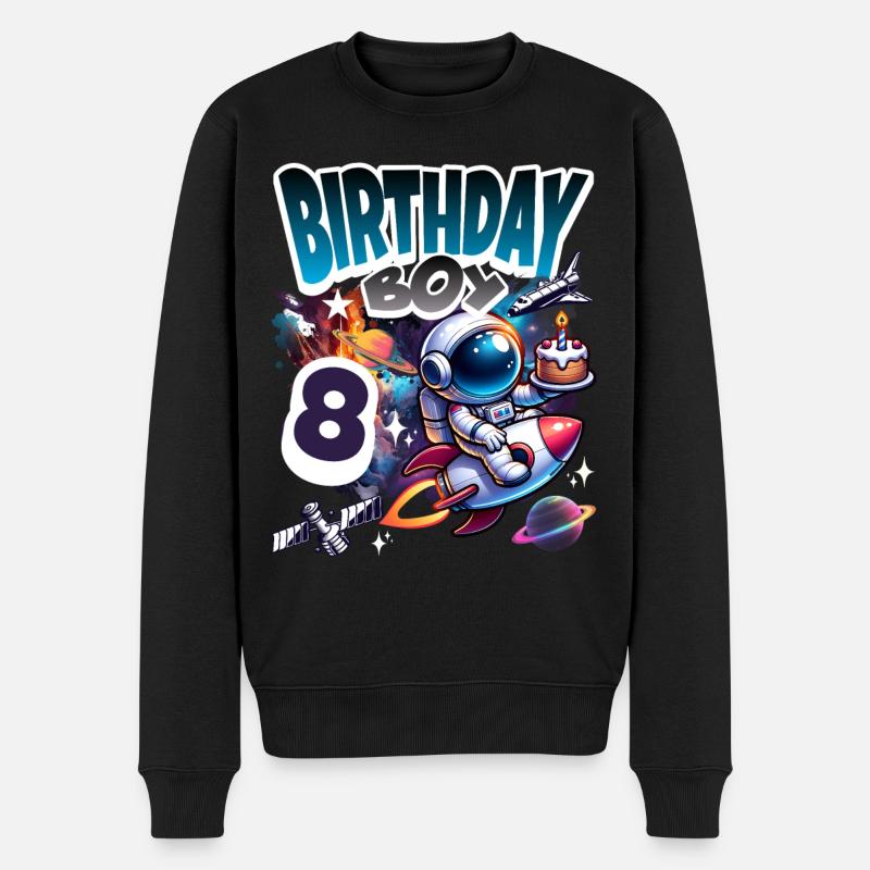 Astronaute 8e anniversaire Espace - Pull Premium bio Homme - noir
