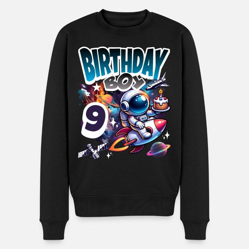 Astronaute 9e anniversaire Espace - Pull Premium bio Homme - noir