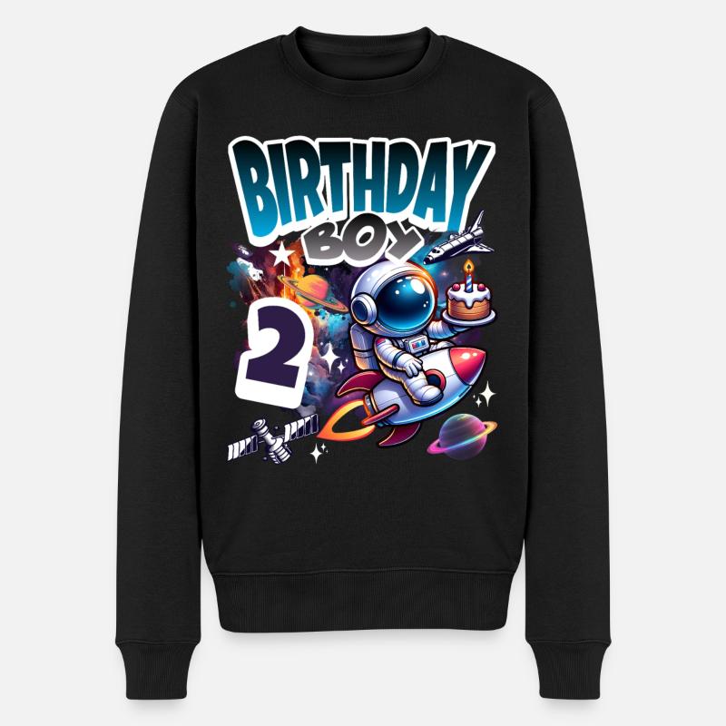 Astronaute 2e anniversaire Espace - Pull Premium bio Homme - noir