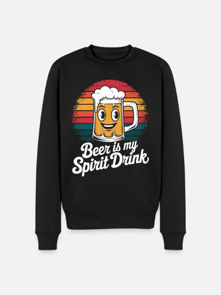 Beer is my spiritual drink - Men's Premium Organic Jumper - black
