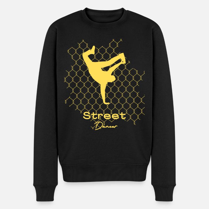 Street Dancer - Männer Premium Bio Pullover - Schwarz