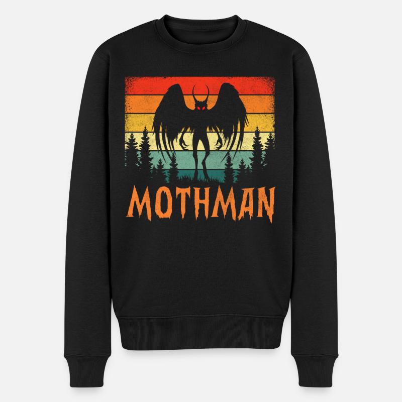 Papillon de nuit rétro - Pull Premium bio Homme - noir