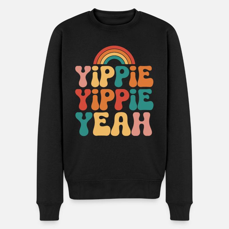 Yippie Yippie Yeah - Pull Premium bio Homme - noir
