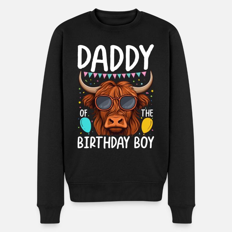 Papa du garçon d’anniversaire - Pull Premium bio Homme - noir