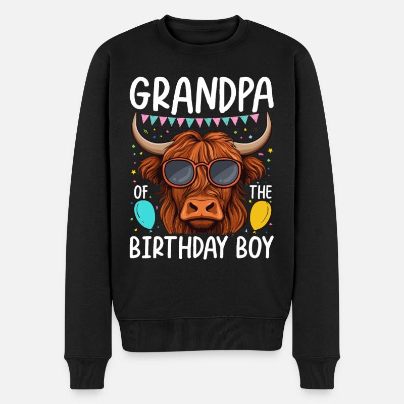 Papi du garçon d’anniversaire - Pull Premium bio Homme - noir