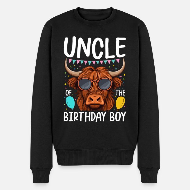 Oncle du garçon d’anniversaire - Pull Premium bio Homme - noir