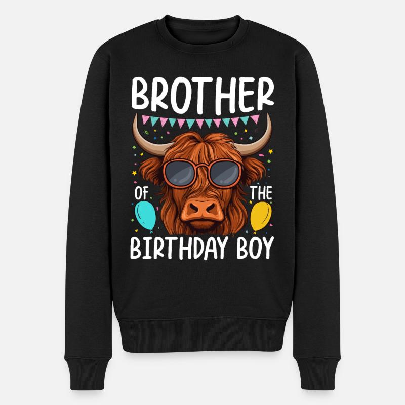 Frère du garçon d’anniversaire - Pull Premium bio Homme - noir