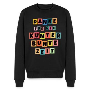Abschiedsgeschenk Kita Kindergarten Erzieher - Männer Premium Bio Pullover - Schwarz - Vorne - Nico (187cm)
