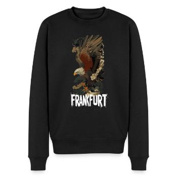Frankfurt Adler Ausgebreitet FFM Patrioten - Männer Premium Bio Pullover - Schwarz - Vorne - Nico (187cm)
