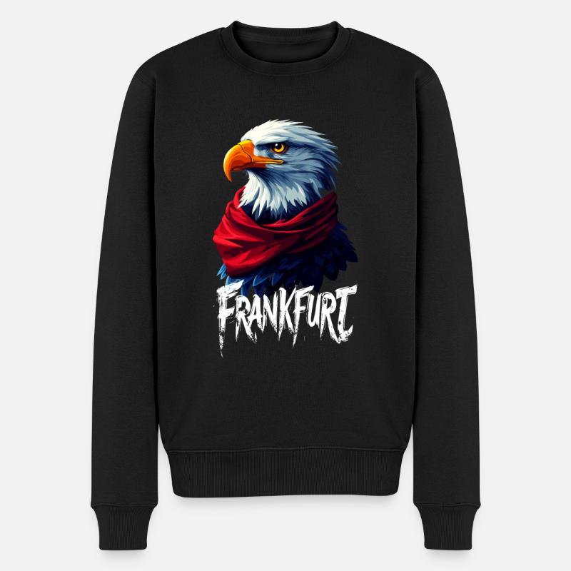 Frankfurt Adler Schal FFM Ultras Fans - Männer Premium Bio Pullover - Schwarz