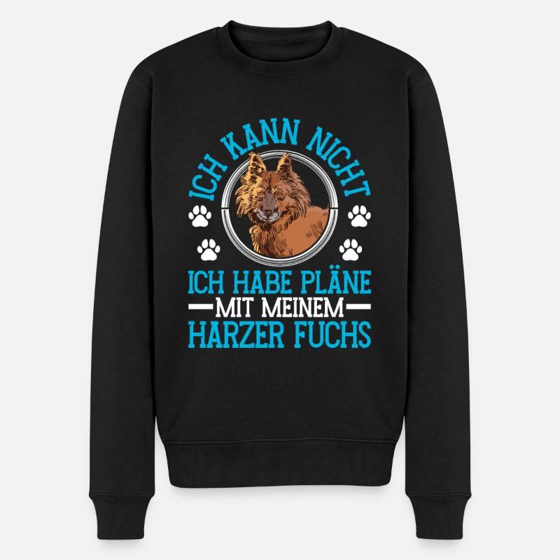 Harzer Fuchs Pläne mit Altdeutscher Hütehund - Männer Premium Bio Pullover - Schwarz