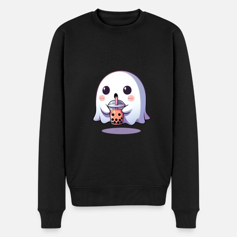 Ghost Bubble Te - Männer Premium Bio Pullover - Schwarz