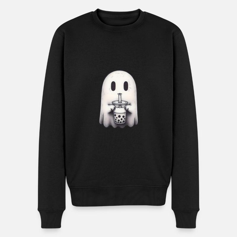 Ghost Bubble Te - Männer Premium Bio Pullover - Schwarz