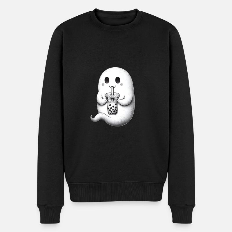 Ghost Drinks Bubble Tea - Men's Premium Organic Jumper - black