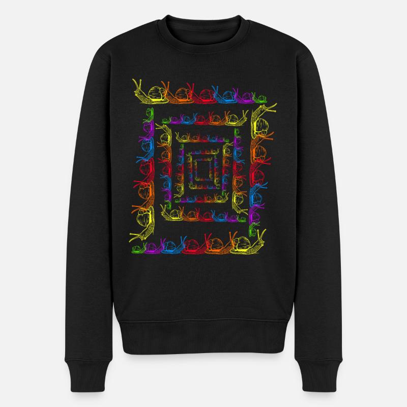 Regenbogen Schnecken LGBT Schnecke Schneckenhaus - Männer Premium Bio Pullover - Schwarz