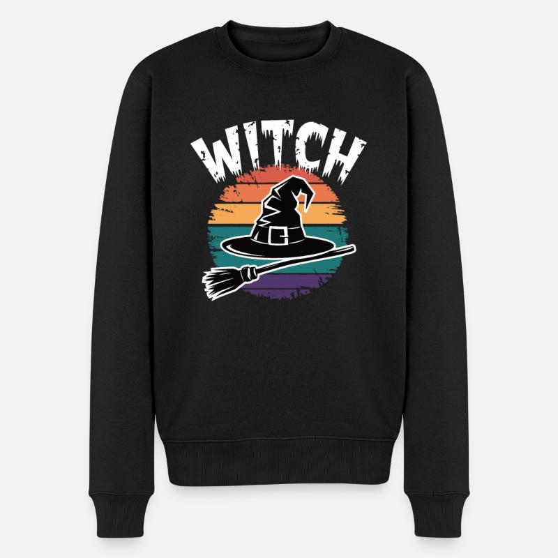 Witch Sunset Design - Men's Premium Organic Jumper - black