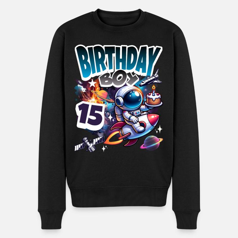 Astronaute 15e anniversaire Espace - Pull Premium bio Homme - noir