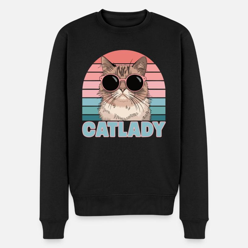 Catlady - Pull Premium bio Homme - noir