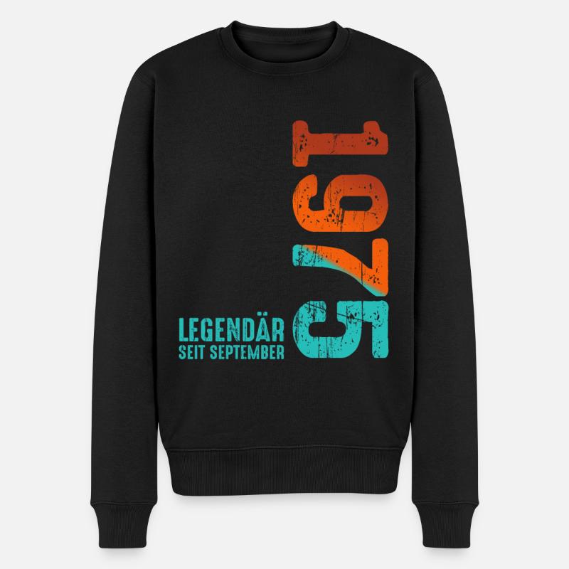 Septembre 1975 Légendaire depuis - Pull Premium bio Homme - noir