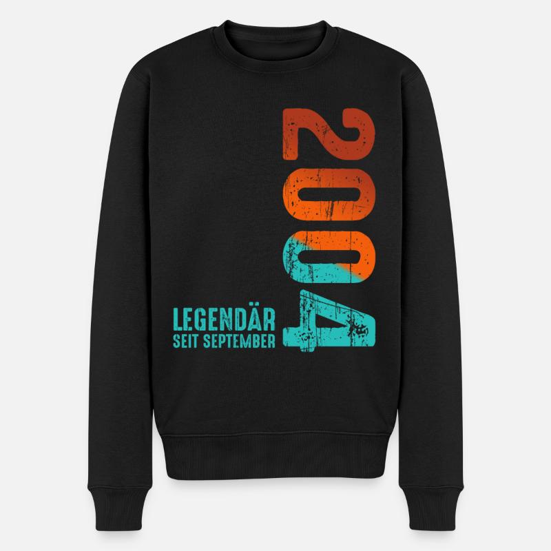 September 2004 Legendär Seit - Männer Premium Bio Pullover - Schwarz