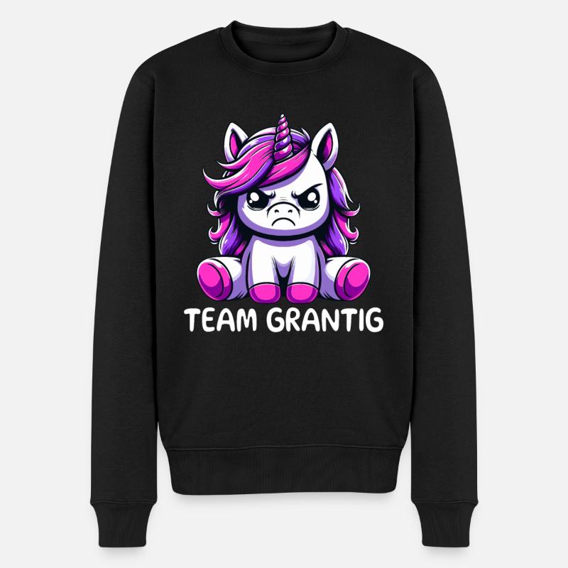 Team Grantig - Männer Premium Bio Pullover - Schwarz