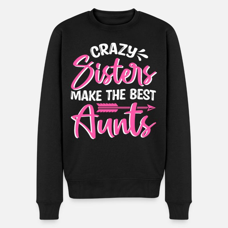 Sisters Best Aunts Baby Pregnancy Announcement - Männer Premium Bio Pullover - Schwarz