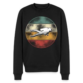 Taucher Tauchen - Männer Premium Bio Pullover - Schwarz - Vorne - Nico (187cm)