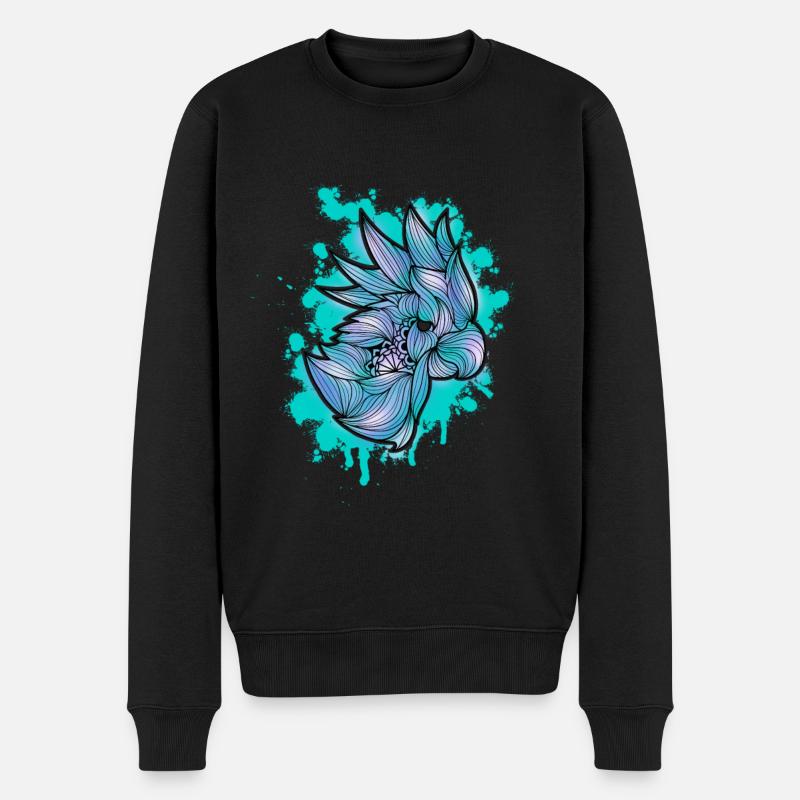 Parrot Mandala - Men's Premium Organic Jumper - black