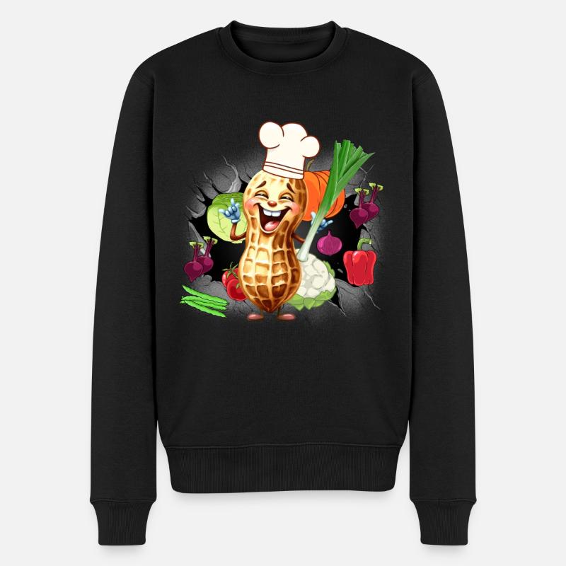 Cuisinier Cuisiniers Légumes Cuisine - Pull Premium bio Homme - noir