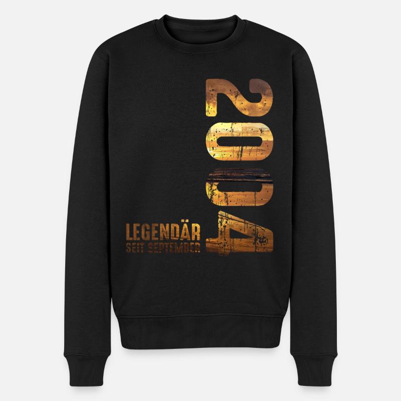 Legendär Seit September 2004 Geburtstag - Männer Premium Bio Pullover - Schwarz