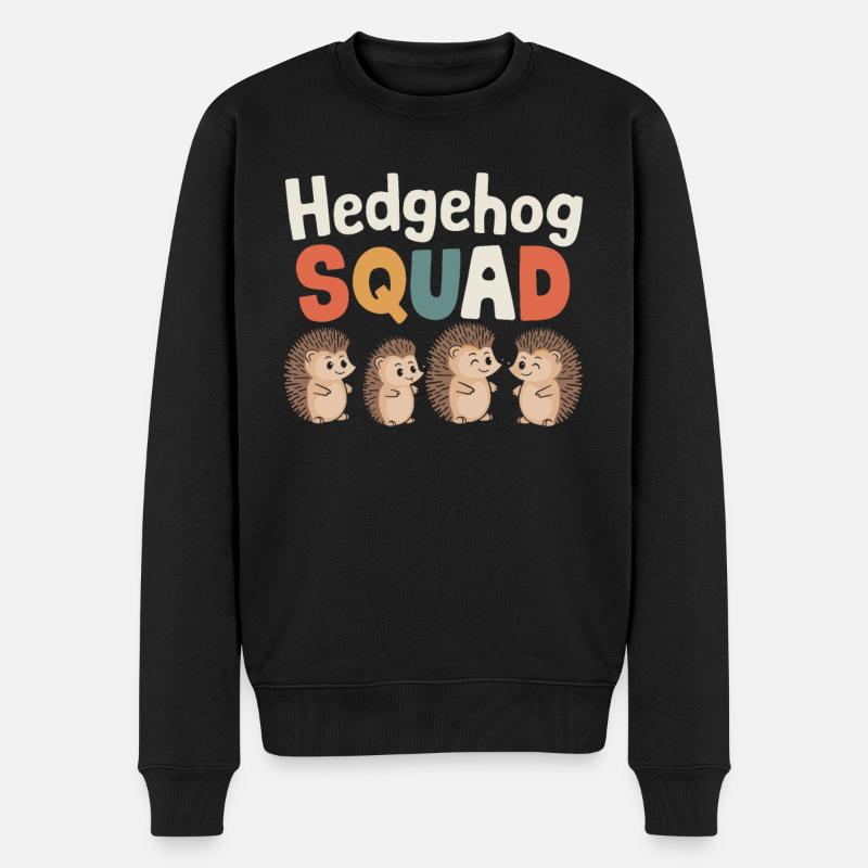 Hedgehog Groups conçoit Hedgehog Squad - Pull Premium bio Homme - noir