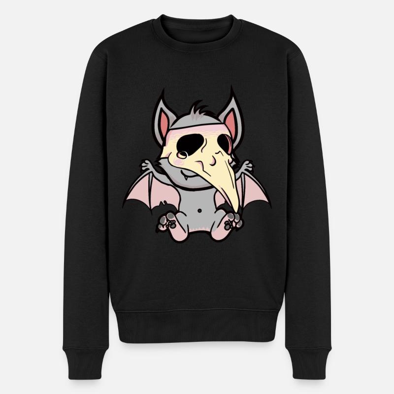 Halloween, chauve-souris, peste, horreur - Pull Premium bio Homme - noir