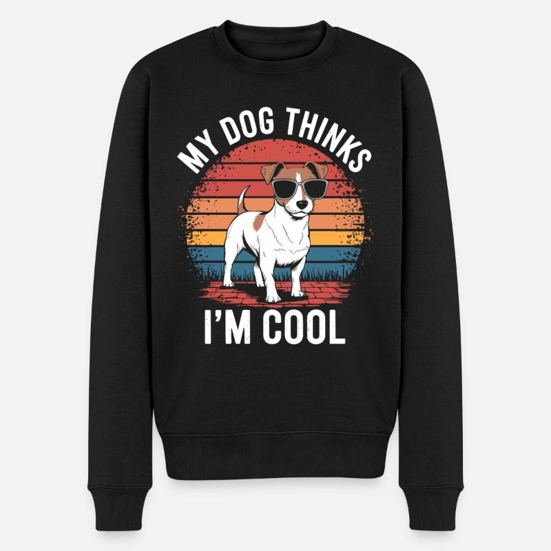 Jack Russell Terrier Besitzer - Männer Premium Bio Pullover - Schwarz