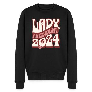 Lady President 2024: Kamala Harris Leads the Way - Männer Premium Bio Pullover - Schwarz - Vorne - Nico (187cm)