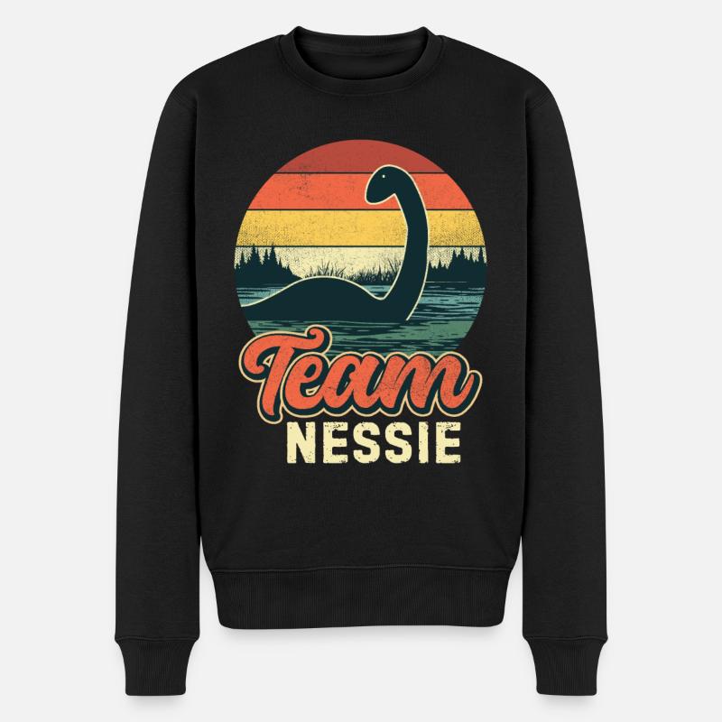Team Nessie - Männer Premium Bio Pullover - Schwarz
