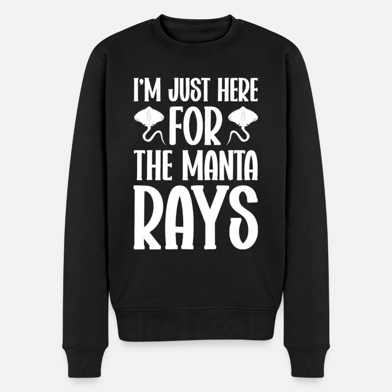 Mantarochen Liebhaber Meerestier Teufelsrochen - Männer Premium Bio Pullover - Schwarz