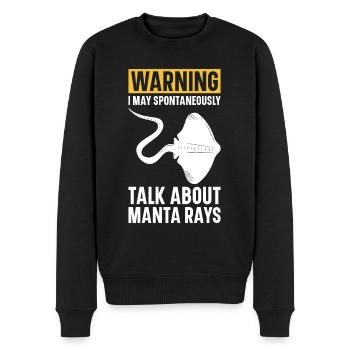 Mantarochen Liebhaber Meerestier Teufelsrochen - Männer Premium Bio Pullover - Schwarz - Vorne - Nico (187cm)