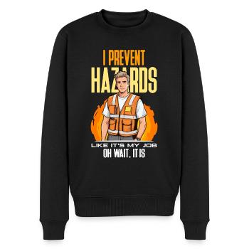 Safety Officer I Prevent Hazards Safety Management - Männer Premium Bio Pullover - Schwarz - Vorne - Nico (187cm)