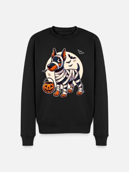 Doberman Halloween Mummy Cute Doberman - Men's Premium Organic Jumper - black