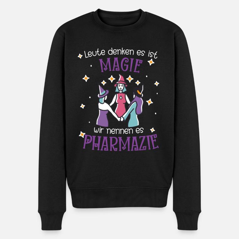 Apotheke | Pharmazie Magie - Männer Premium Bio Pullover - Schwarz