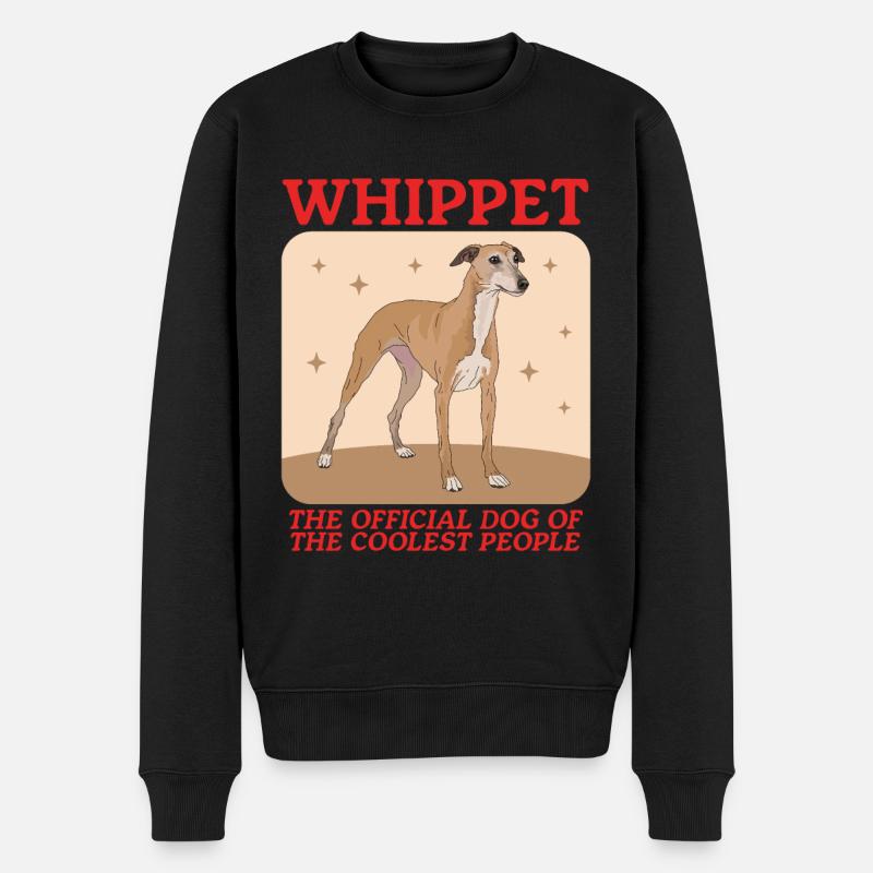 Whippet Lévrier anglais Cadeau - Pull Premium bio Homme - noir