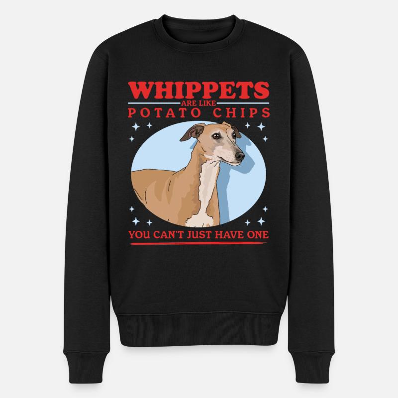 Whippet Cadeaux de lévrier anglais - Pull Premium bio Homme - noir