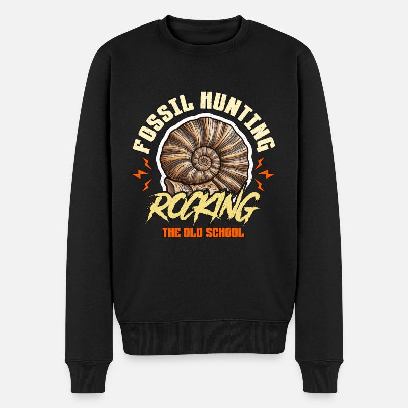 Fossil Hunting Rocking Paleontology Fossil Hunter - Männer Premium Bio Pullover - Schwarz