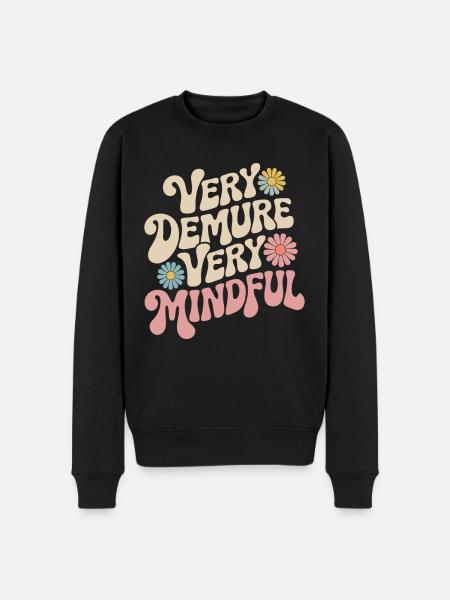 Very reserved, very mindful - Men's Premium Organic Jumper - black