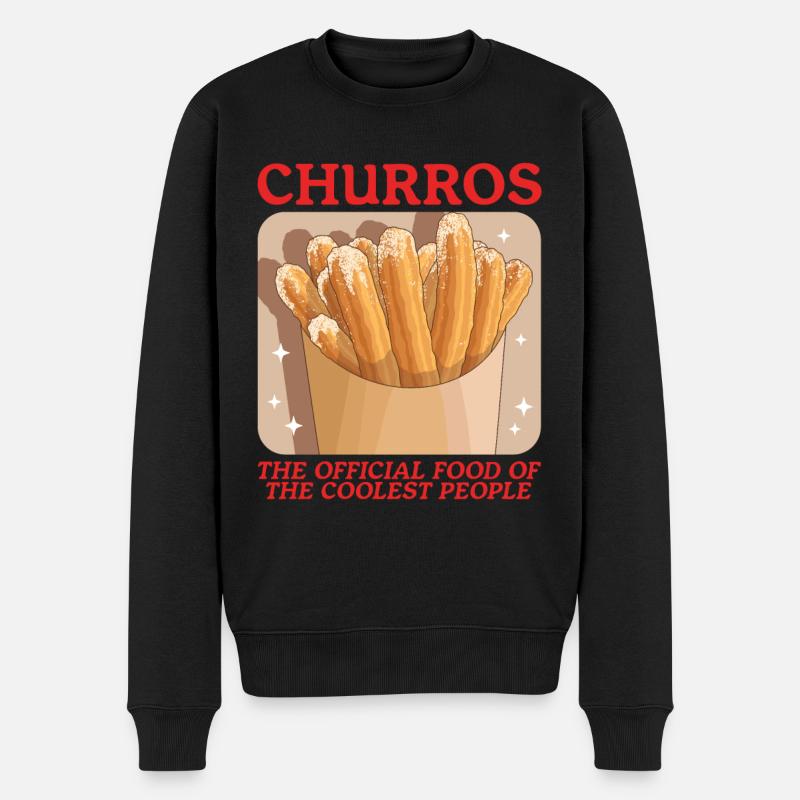 Churro Churros Geschenke - Männer Premium Bio Pullover - Schwarz